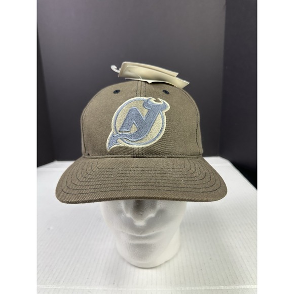 Vintage 90s New Jersey Devils Logo NHL Hockey Annco Professional StrapBack Hat - Picture 2 of 6